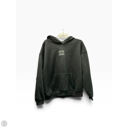 Sweatshirt Hoodie By Shein In Black, Size: M