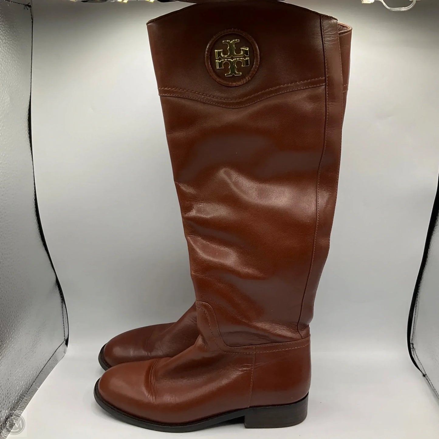 Boots Designer By Tory Burch In Brown, Size: 6