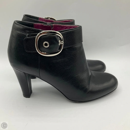 Boots Ankle Heels By Coach In Black, Size: 6