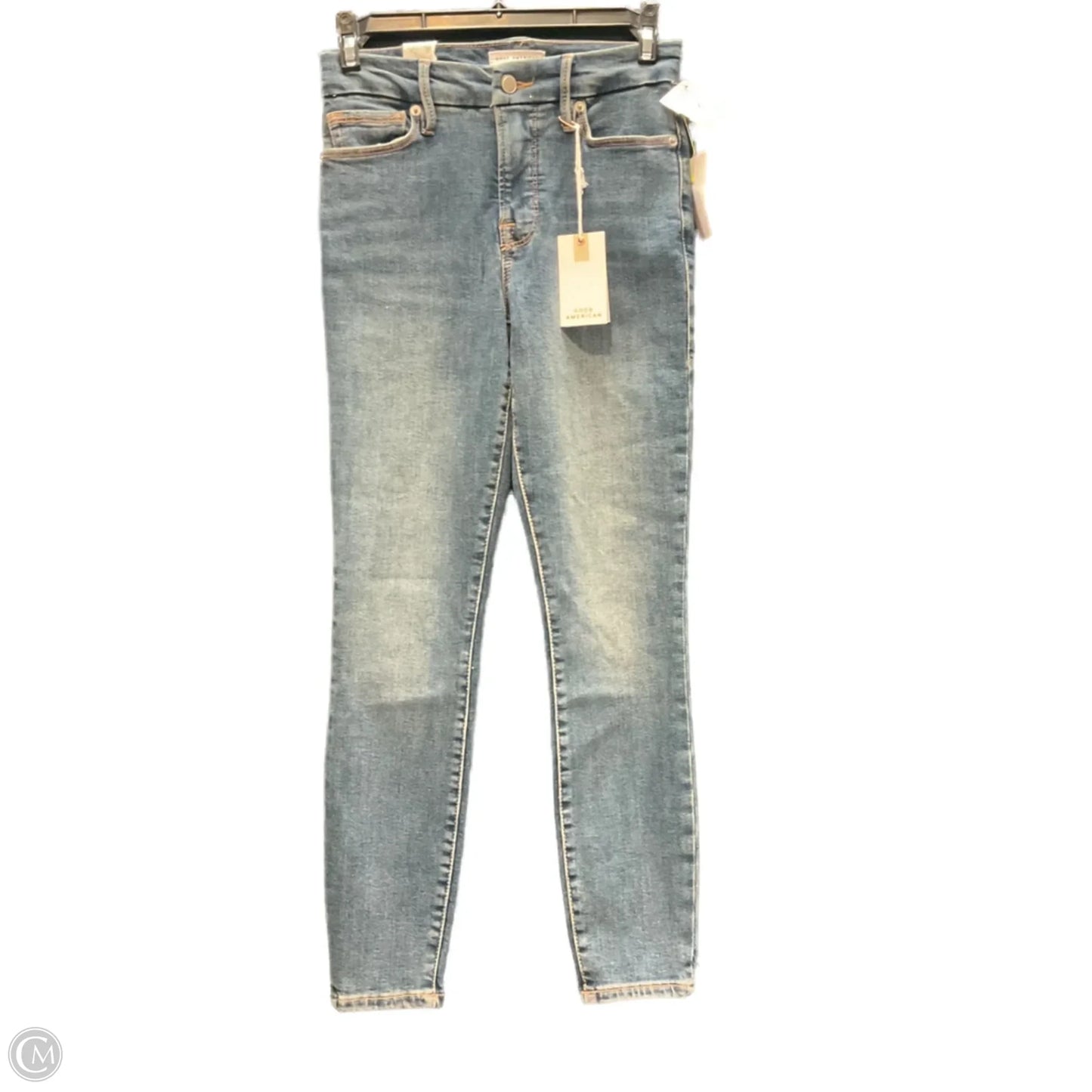 Jeans Skinny By Good American In Blue Denim, Size: 0