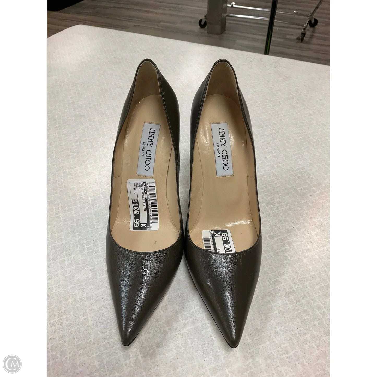 Shoes Heels Kitten By Jimmy Choo In Green, Size: 6.5