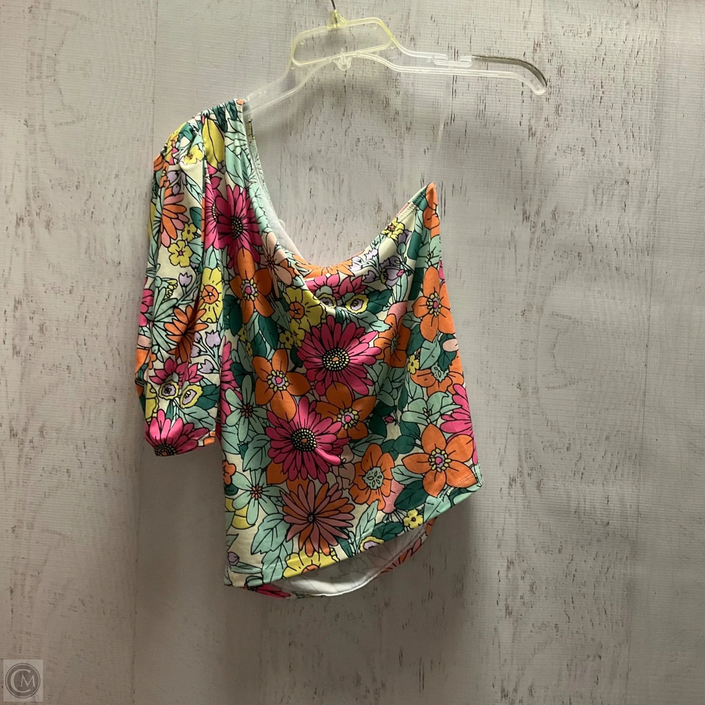 Top Short Sleeve By Bibi In Floral Print, Size: M