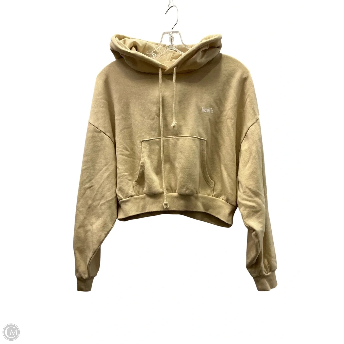 Sweatshirt Hoodie By Levis In Cream, Size: L