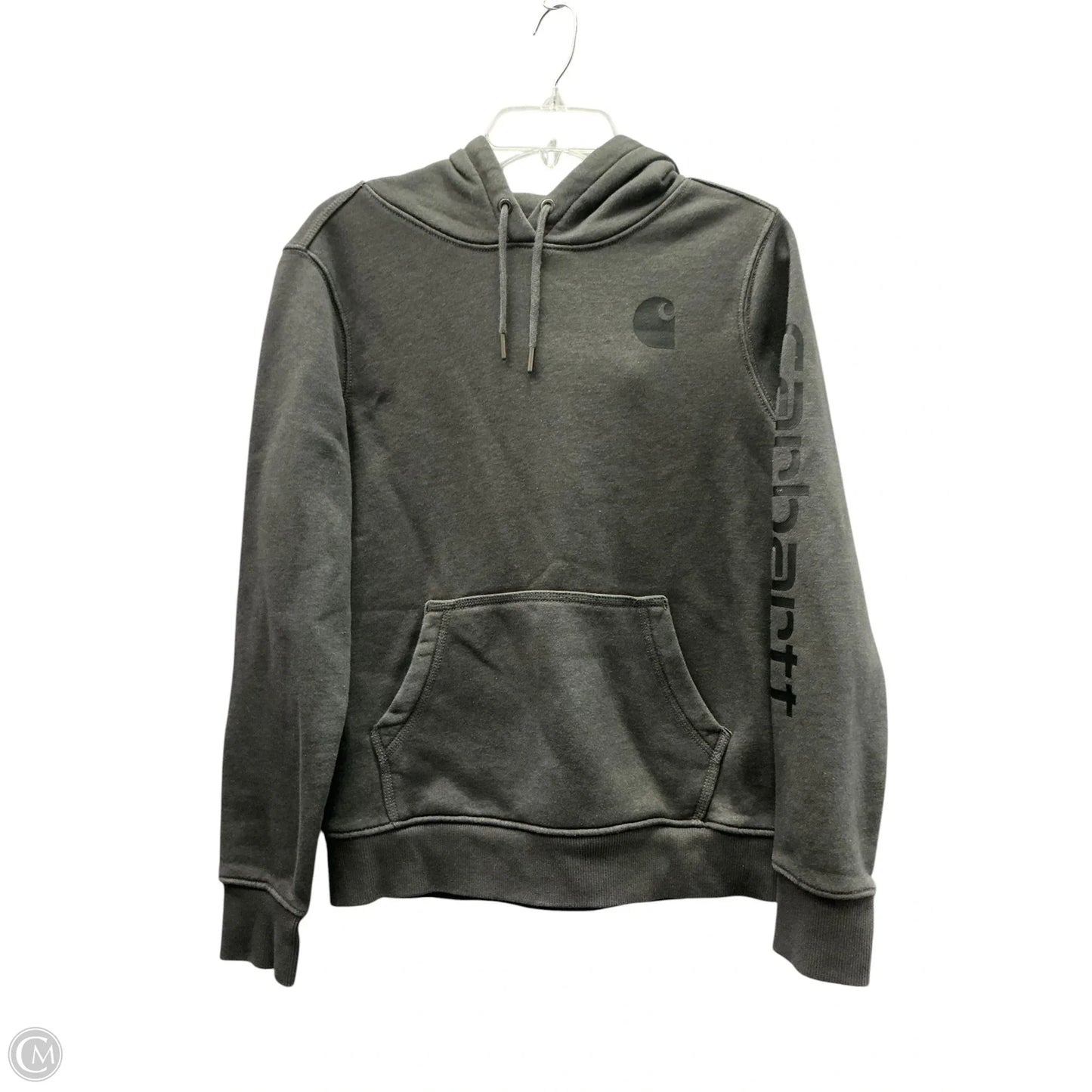 Athletic Sweatshirt Hoodie By Carhartt In Grey, Size: M