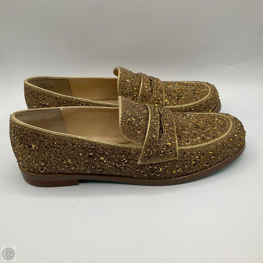 Shoes Flats By Betsey Johnson In Gold, Size: 10