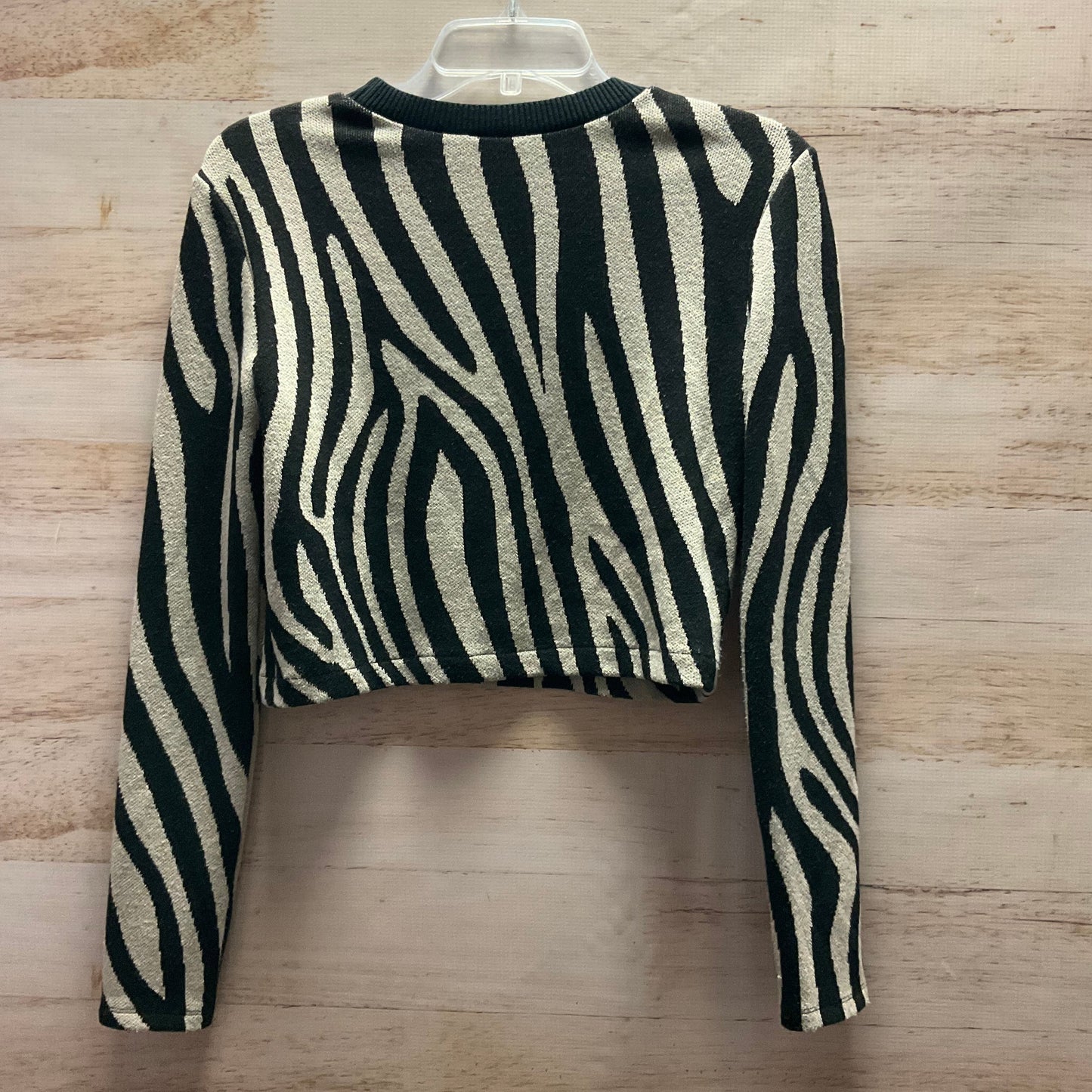 Top Long Sleeve By Zara In Animal Print, Size: S