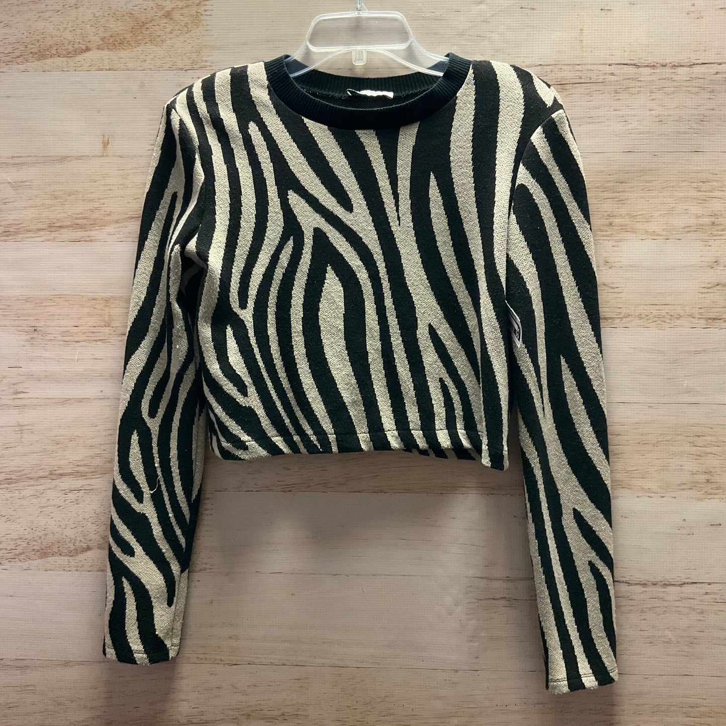 Top Long Sleeve By Zara In Animal Print, Size: S