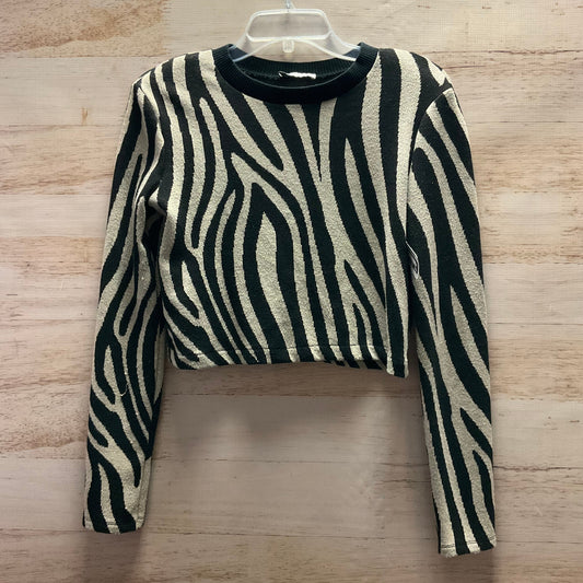 Top Long Sleeve By Zara In Animal Print, Size: S