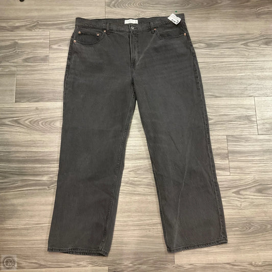 Jeans Straight By Abercrombie And Fitch In Black, Size: 18