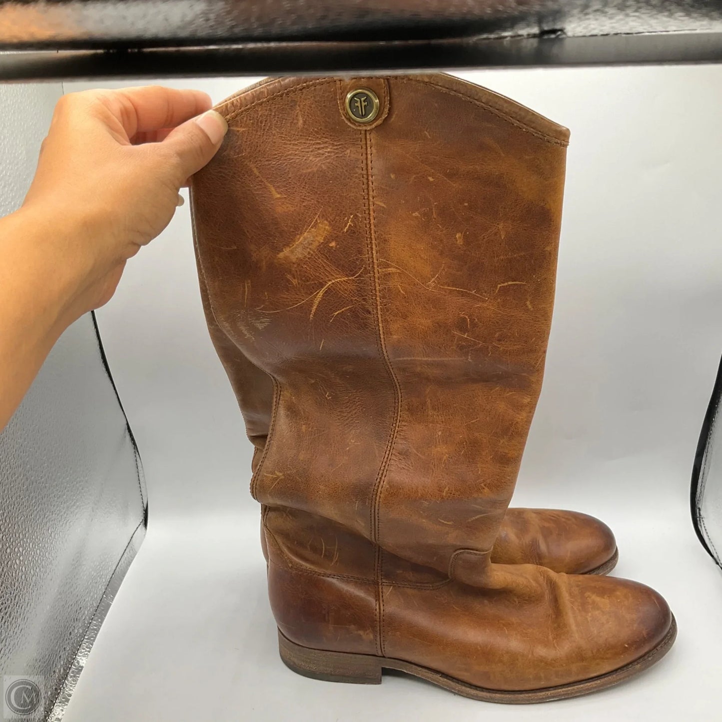 Boots Designer By Frye In Brown, Size: 9