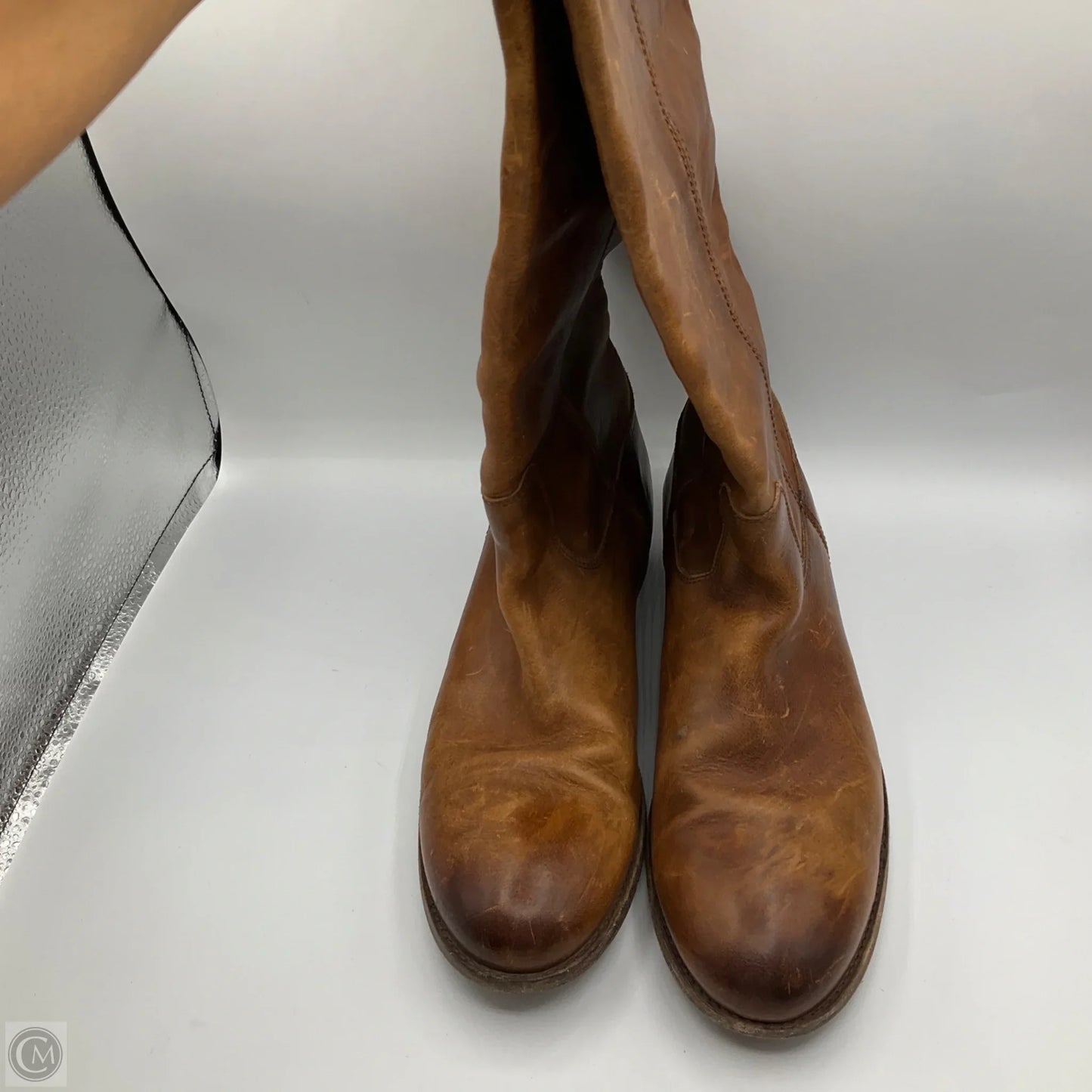 Boots Designer By Frye In Brown, Size: 9