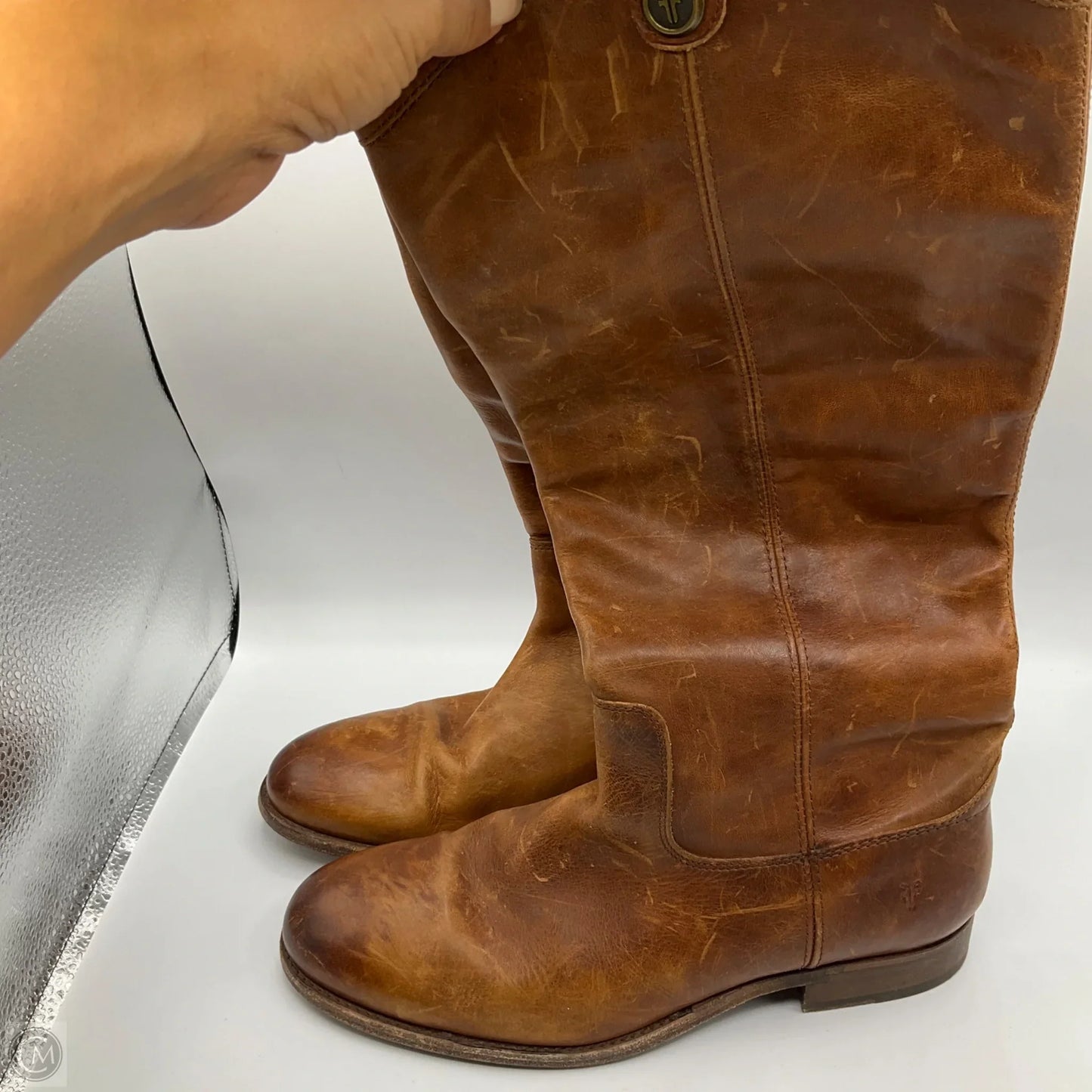 Boots Designer By Frye In Brown, Size: 9