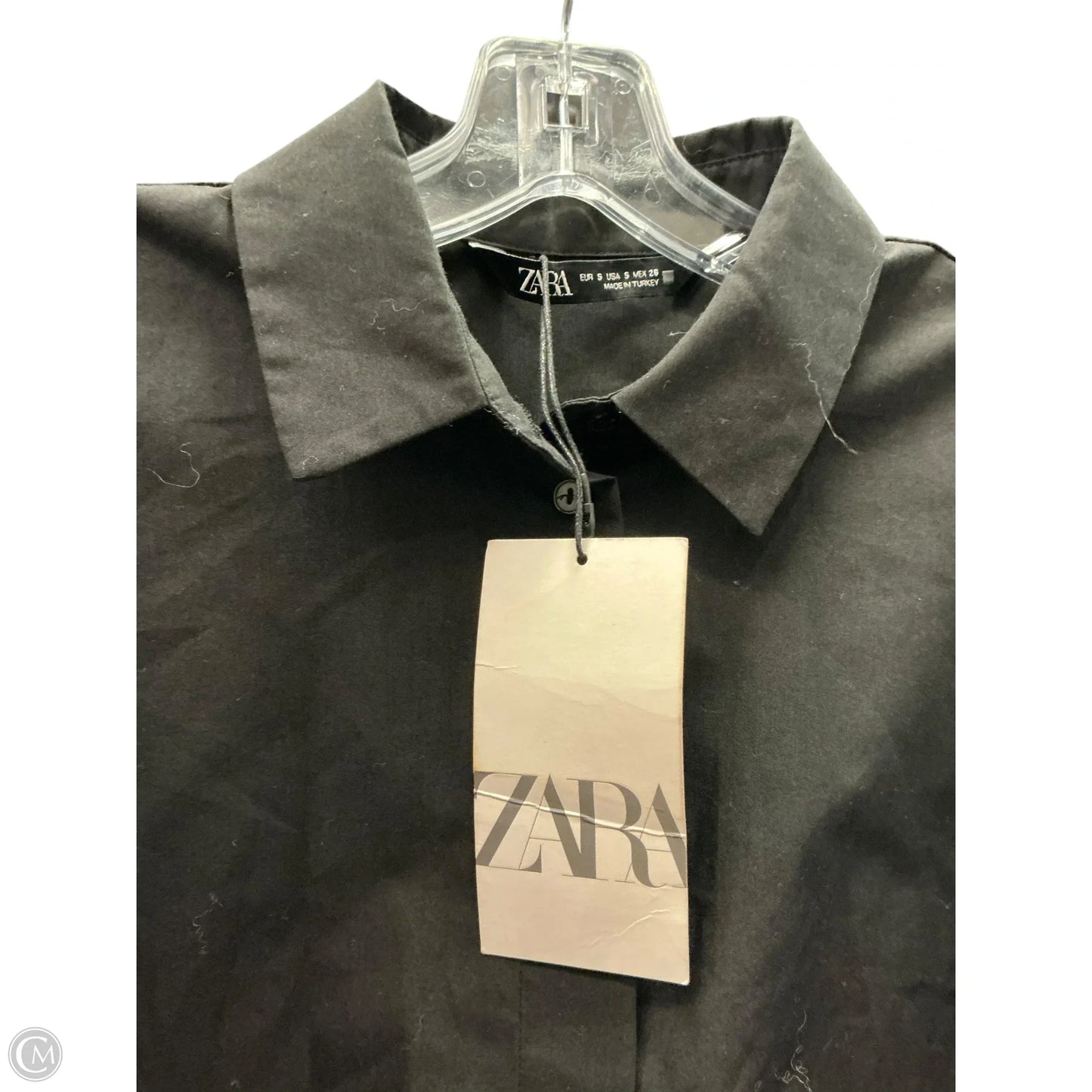 Top Long Sleeve By Zara In Black, Size: S