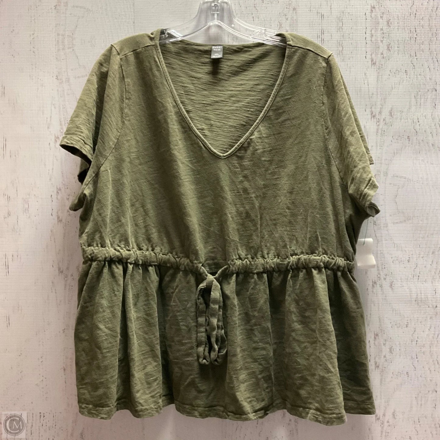 Top Short Sleeve By Shein In Green, Size: 4x