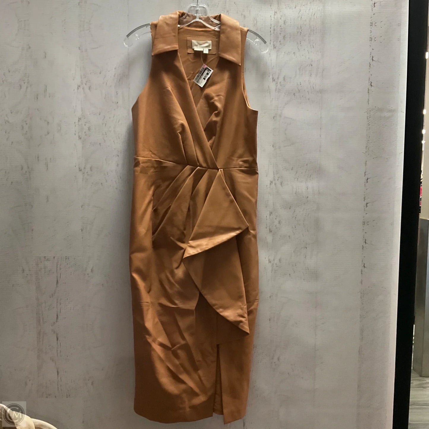 Dress Casual Midi By Anthropologie In Tan, Size: 12