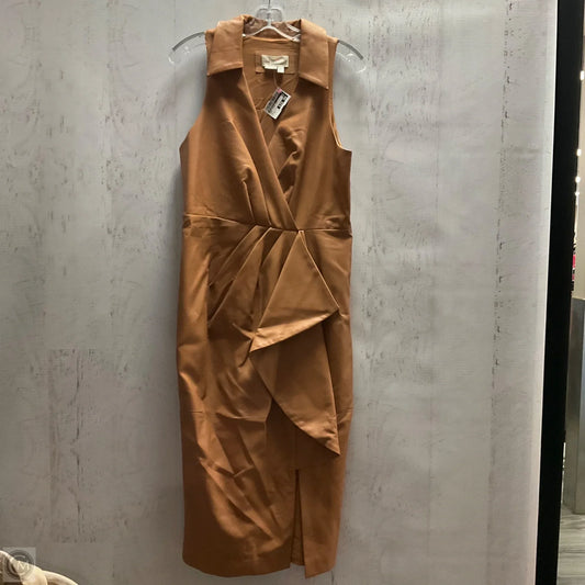 Dress Casual Midi By Anthropologie In Tan, Size: 12