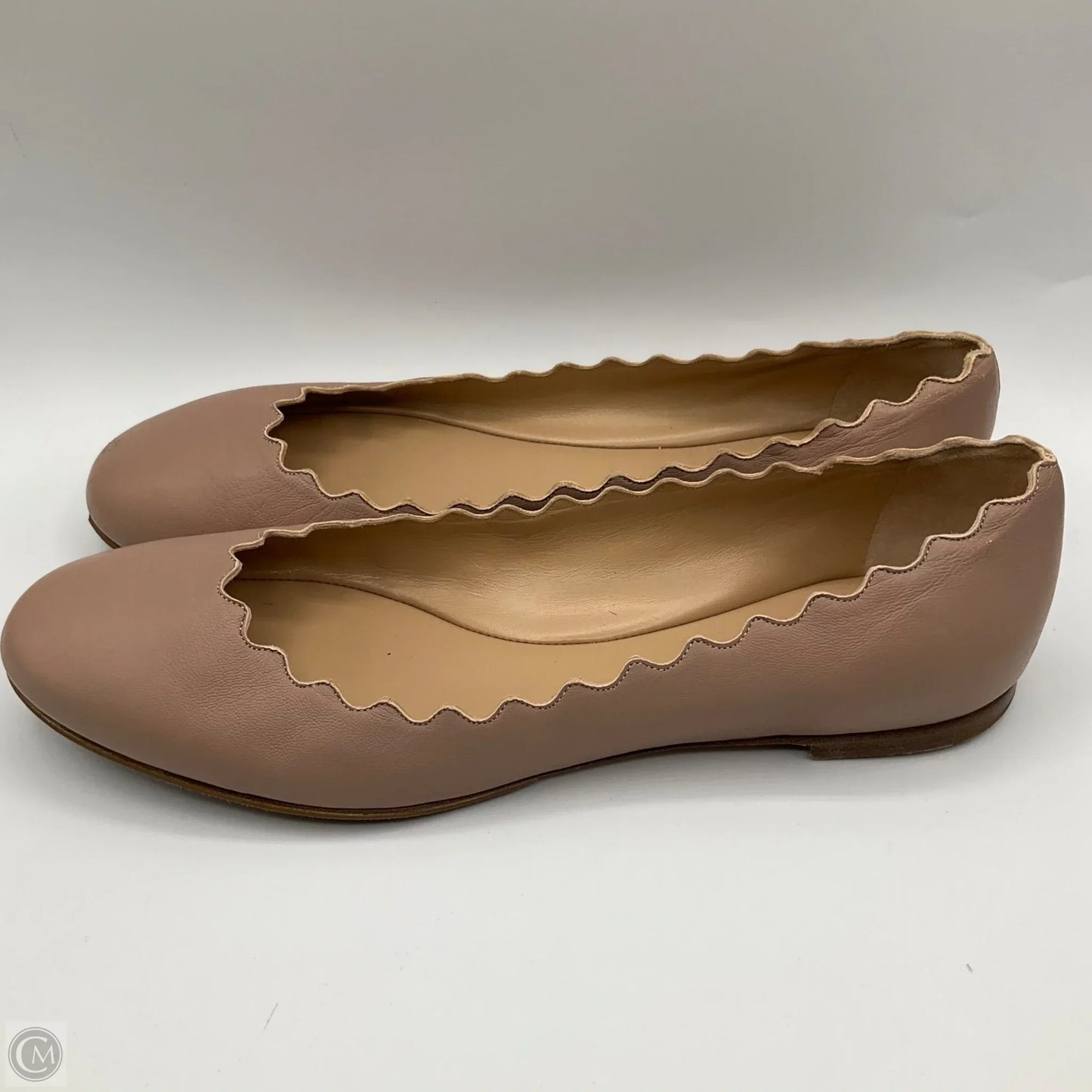 Shoes Luxury Designer By Chloe In Tan, Size: 9