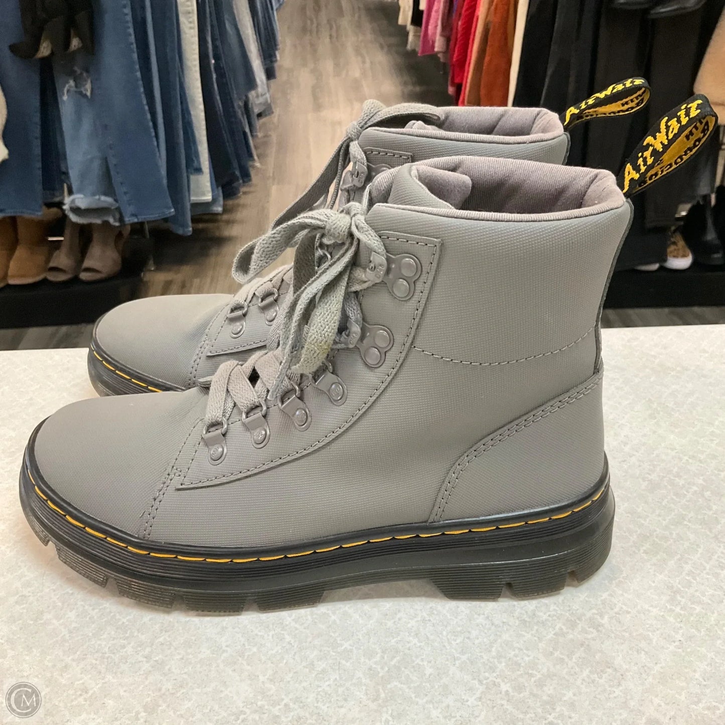 Boots Combat By Dr Martens In Grey, Size: 9