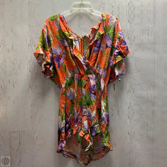 Romper Designer By Alice + Olivia In Floral Print, Size: 8