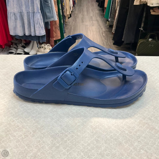 Sandals Flats By Birkenstock In Blue, Size: 8