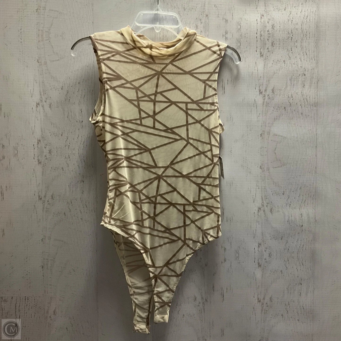 Bodysuit By Vestique In Brown & Cream, Size: L
