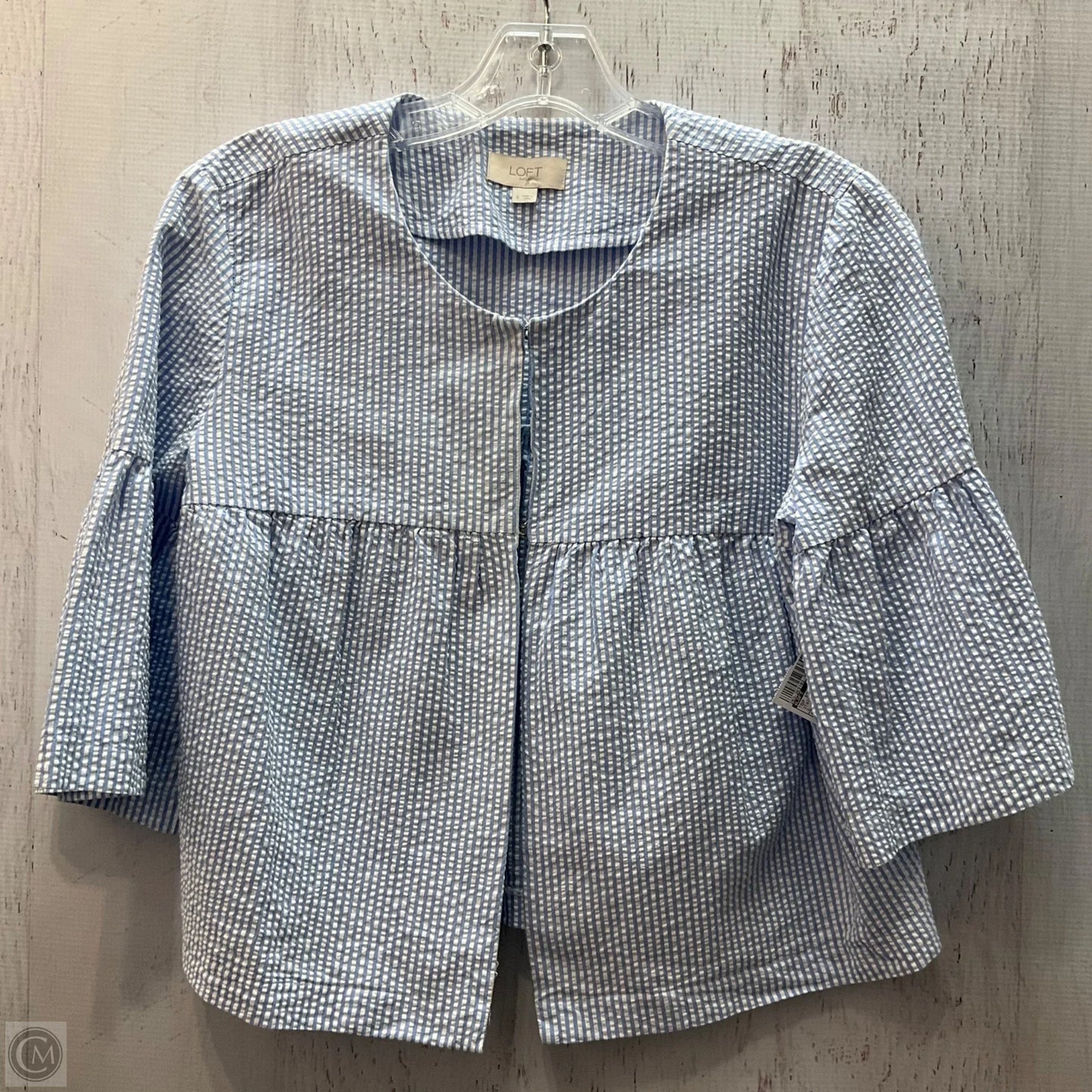 Top Short Sleeve By Loft In Striped Pattern, Size: S
