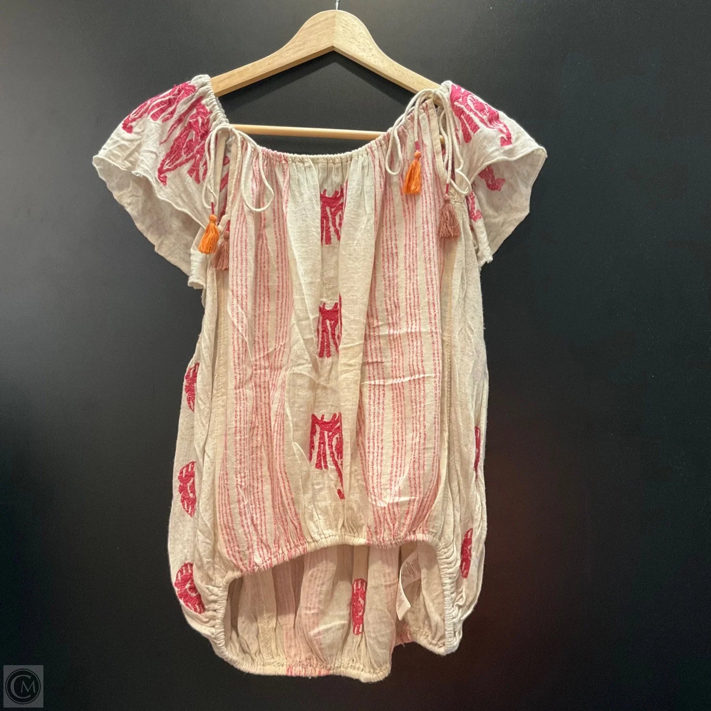 Top Short Sleeve By Free People In Floral Print, Size: Sp