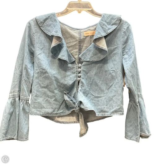 Top Long Sleeve By Asos In Blue, Size: 10