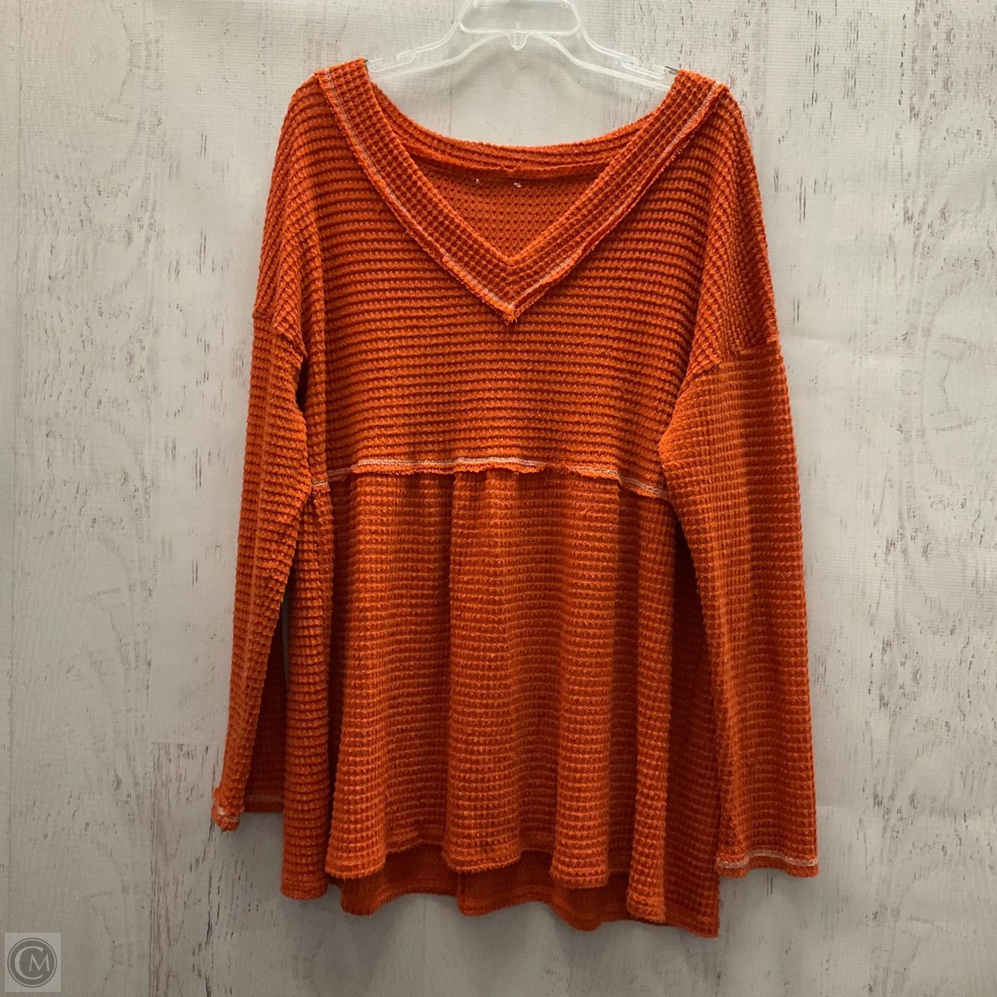 Top Long Sleeve By Clothes Mentor In Orange, Size: 2x