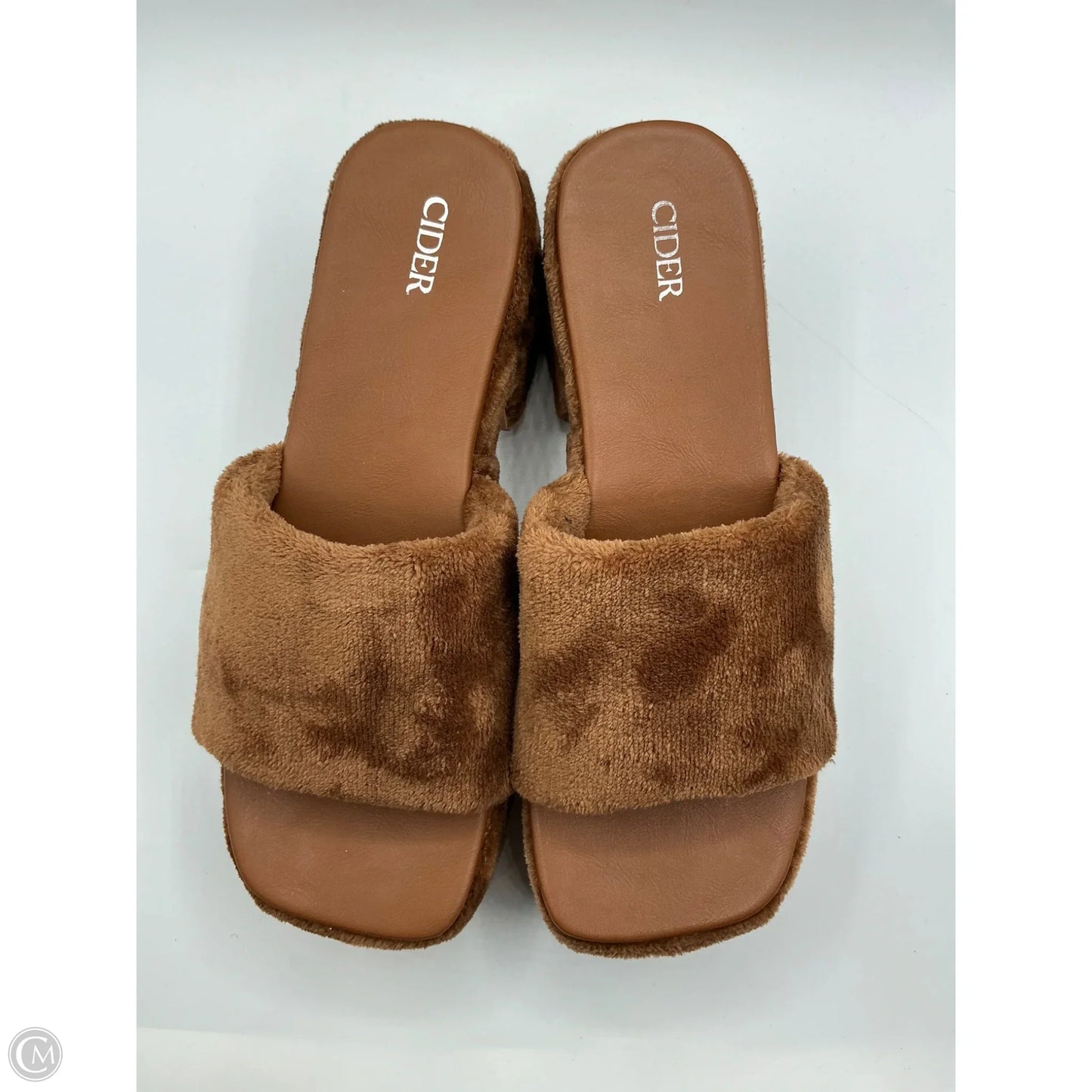 Sandals Heels Block By Cider In Brown, Size: 10