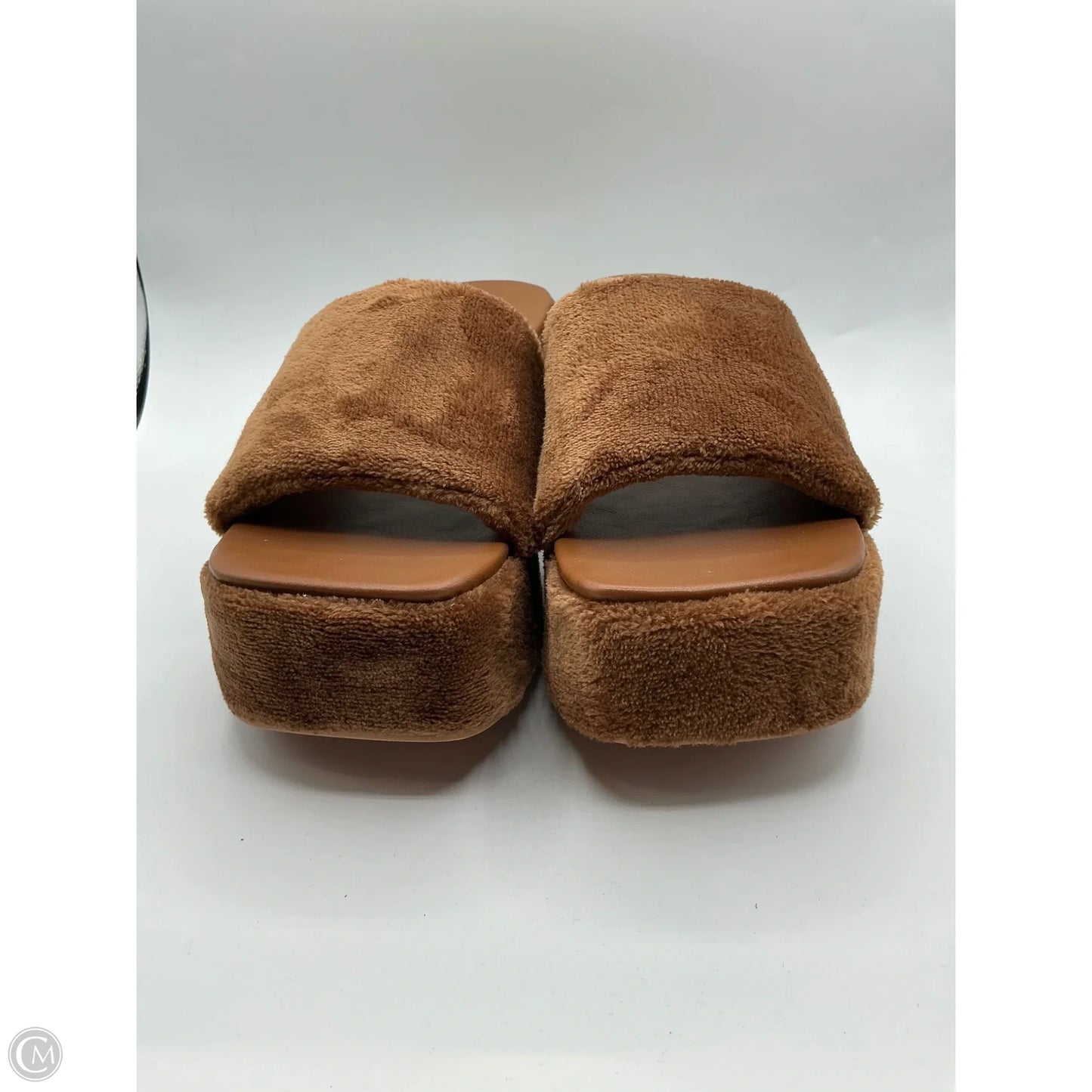 Sandals Heels Block By Cider In Brown, Size: 10