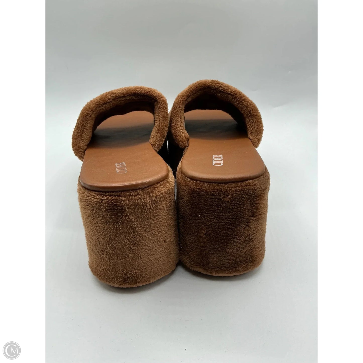 Sandals Heels Block By Cider In Brown, Size: 10