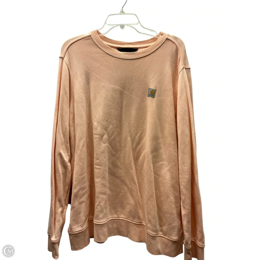 Sweatshirt Crewneck By Carhartt In Peach, Size: Xl