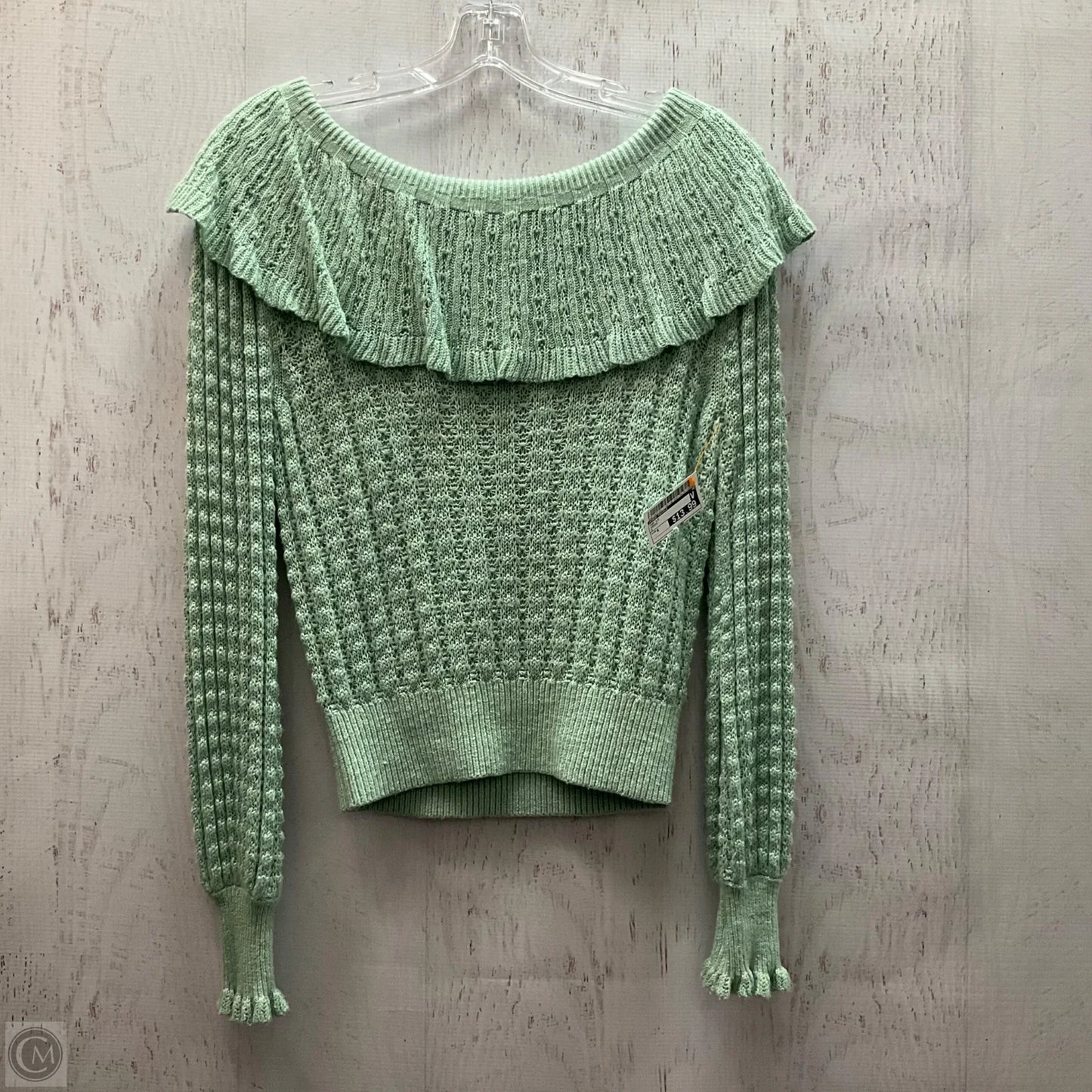 Top Long Sleeve By Free People In Green, Size: S
