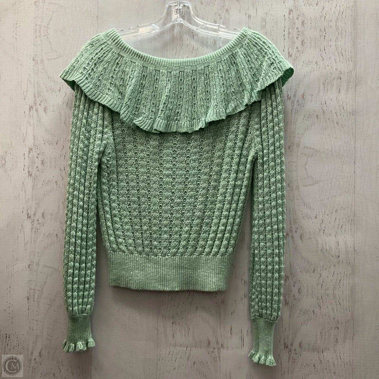 Top Long Sleeve By Free People In Green, Size: S
