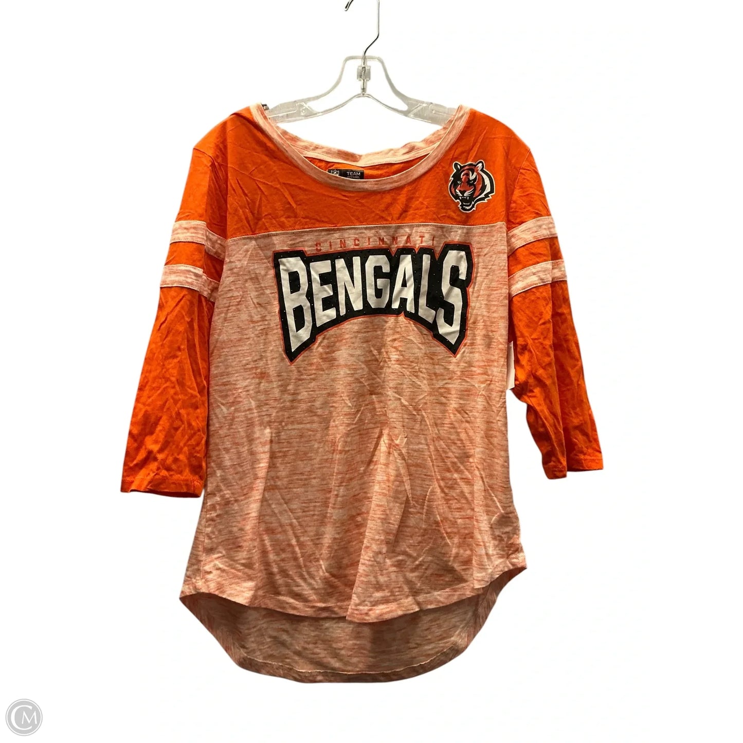 Top Short Sleeve By Nfl In Orange, Size: 2x