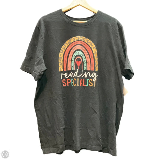 Top Short Sleeve By Clothes Mentor In Black, Size: 2x