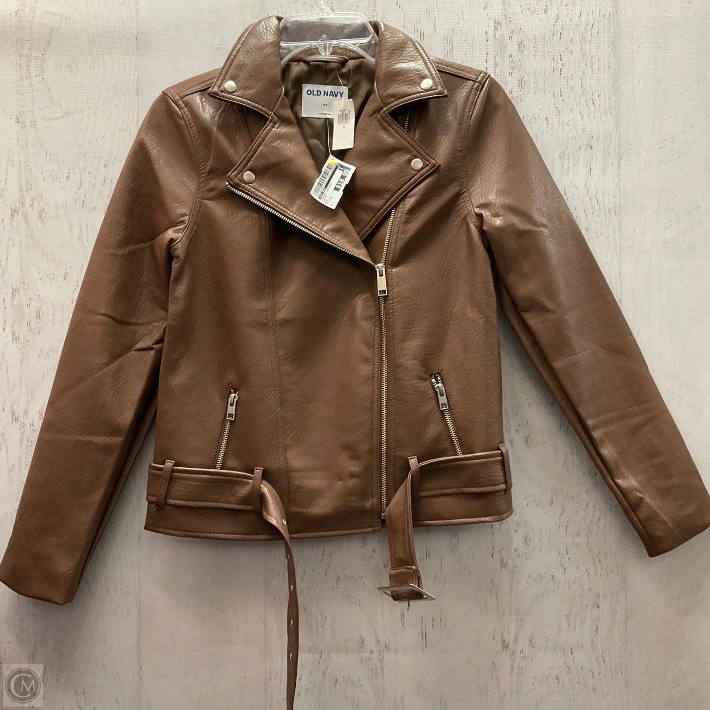 Jacket Leather By Old Navy In Brown, Size: Xs