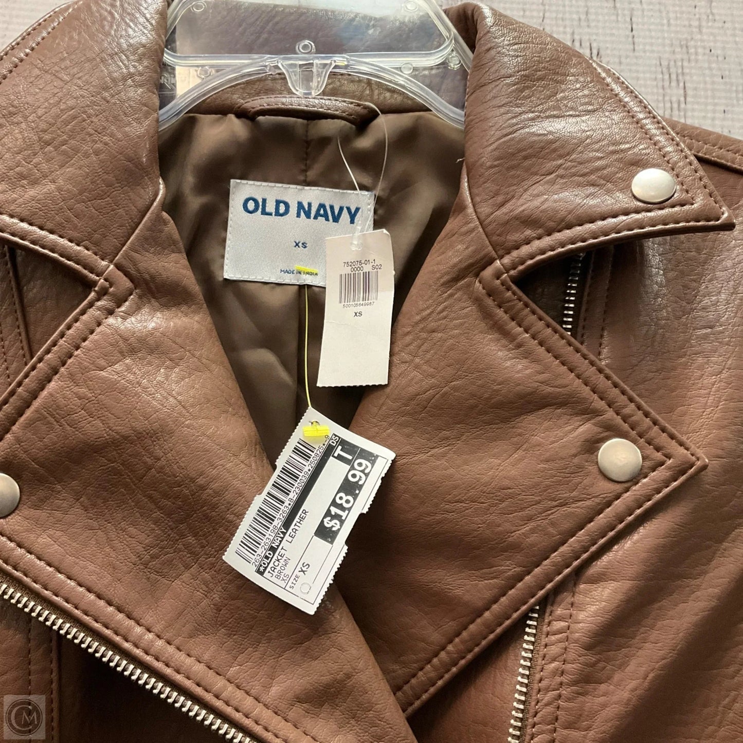 Jacket Leather By Old Navy In Brown, Size: Xs
