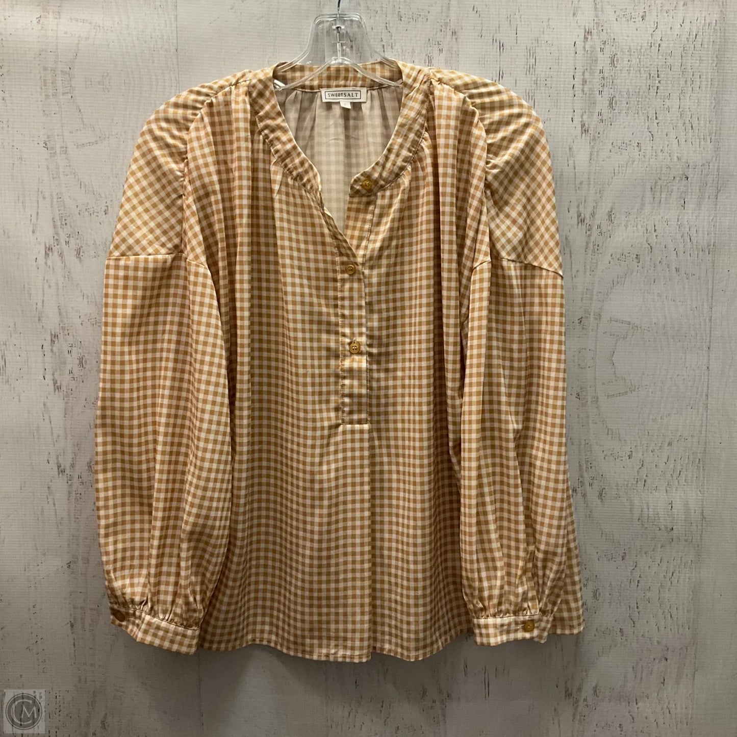 Top Long Sleeve By Clothes Mentor In Yellow, Size: L