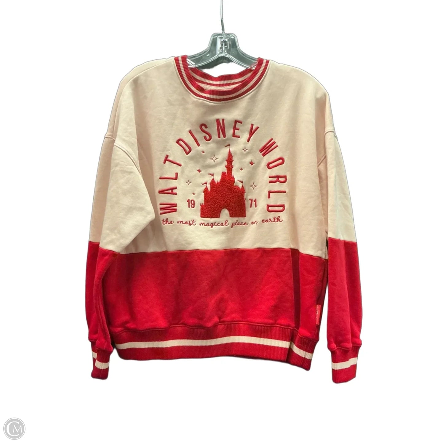 Sweatshirt Crewneck By Disney In Pink & Red, Size: S