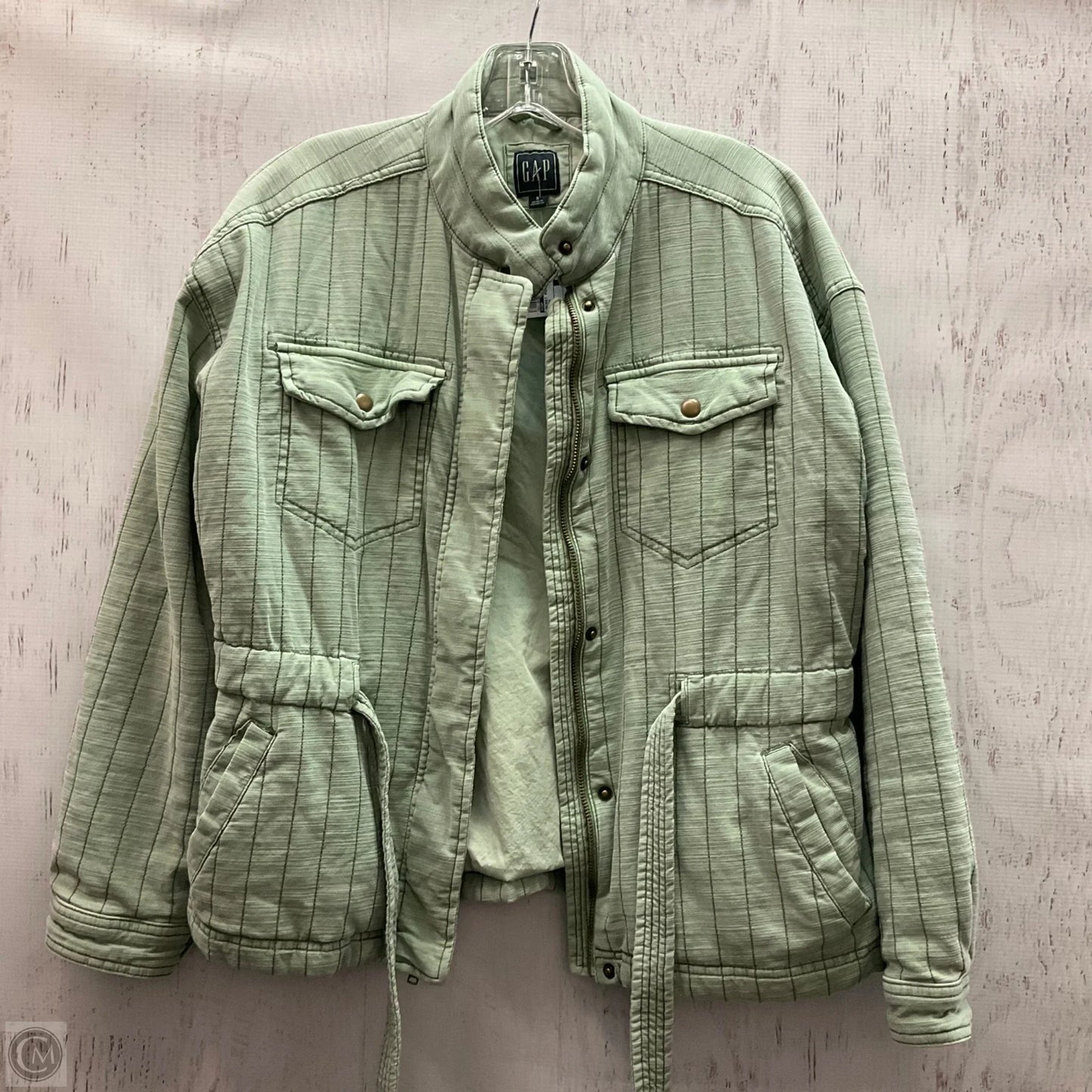 Jacket Puffer & Quilted By Gap In Green, Size: S