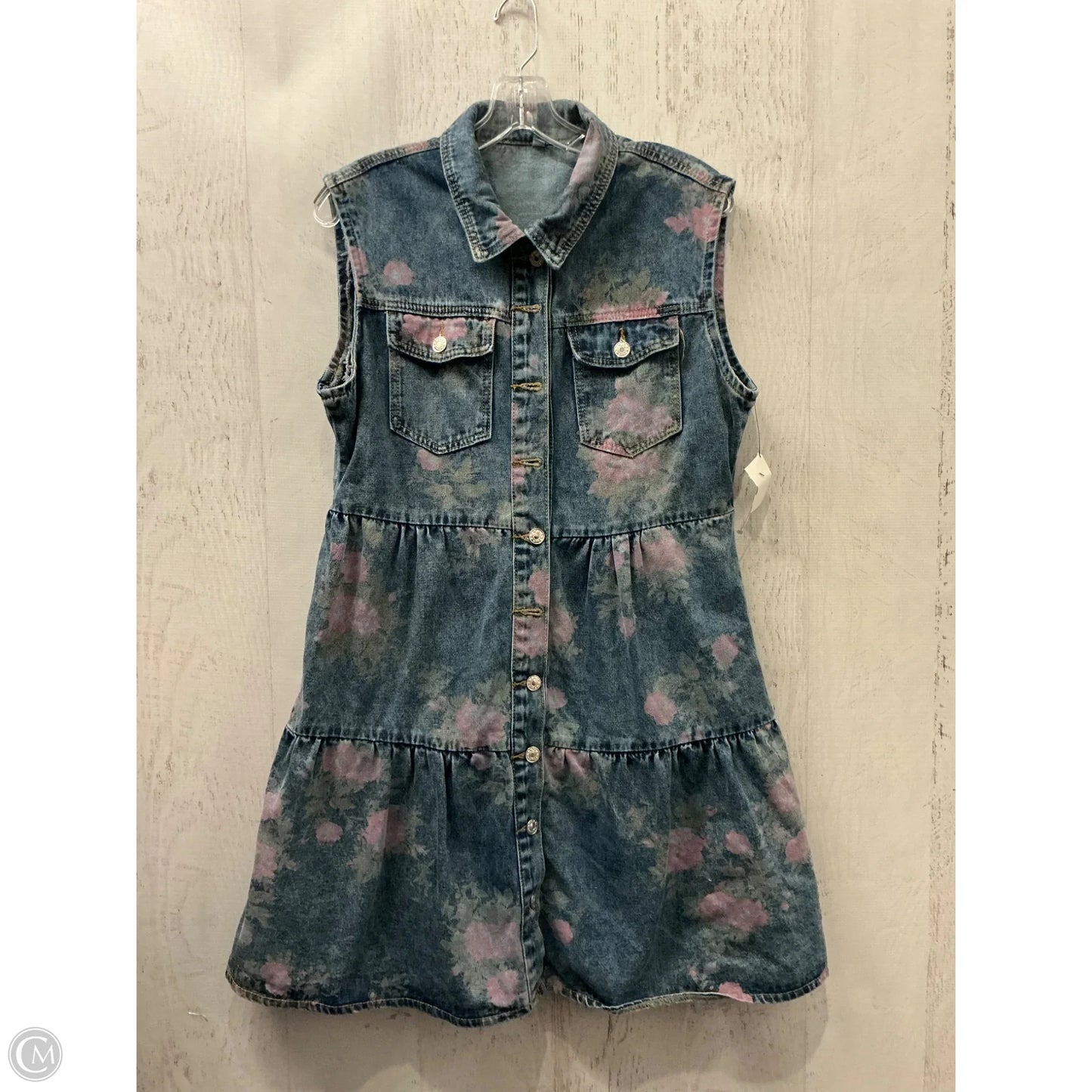 Dress Casual Midi By Clothes Mentor In Blue, Size: L