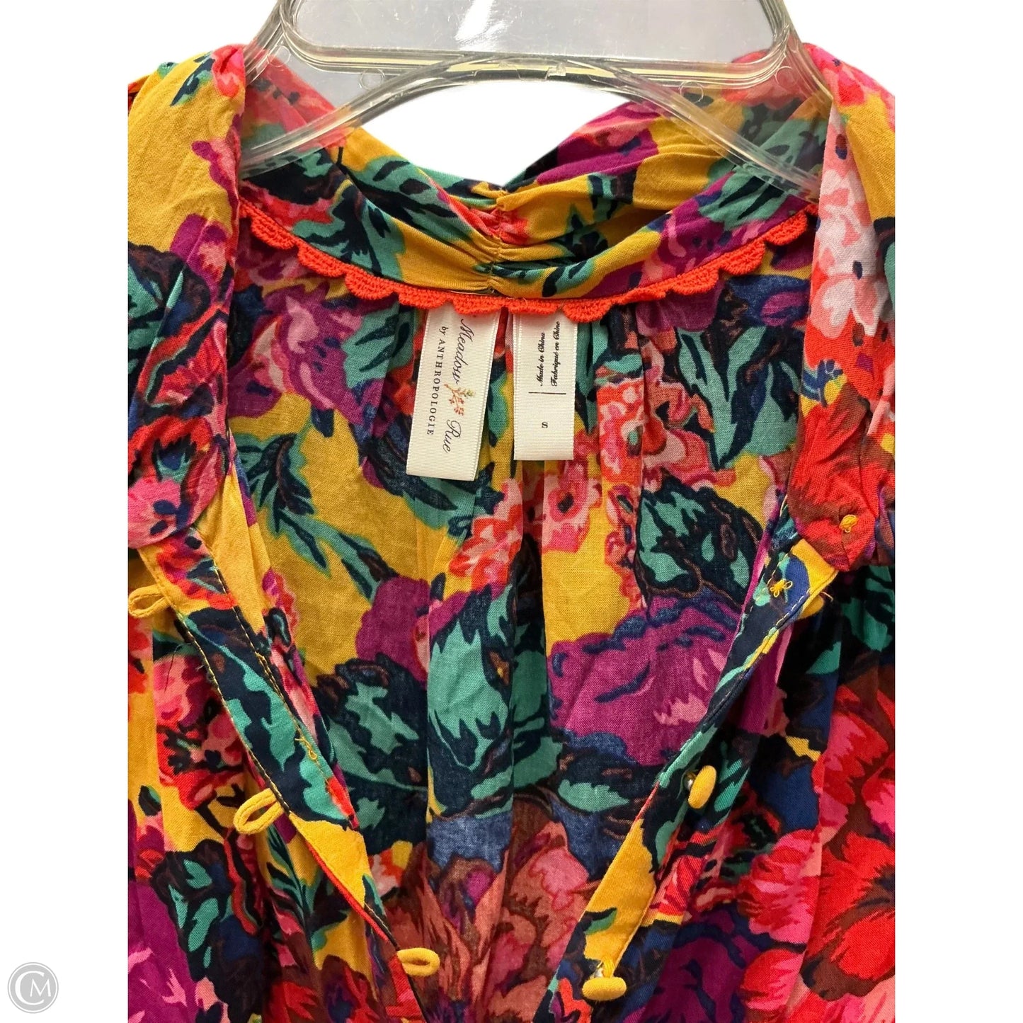 Top Sleeveless By Anthropologie In Floral Print, Size: S
