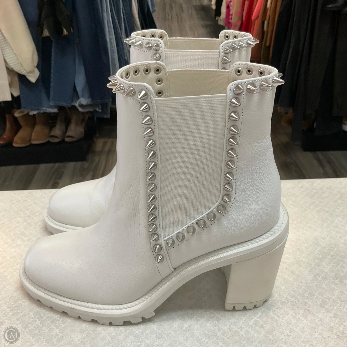 Boots Ankle Heels By Jessica Simpson In White, Size: 8.5