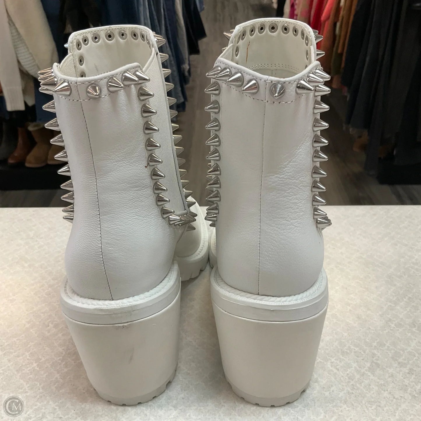 Boots Ankle Heels By Jessica Simpson In White, Size: 8.5
