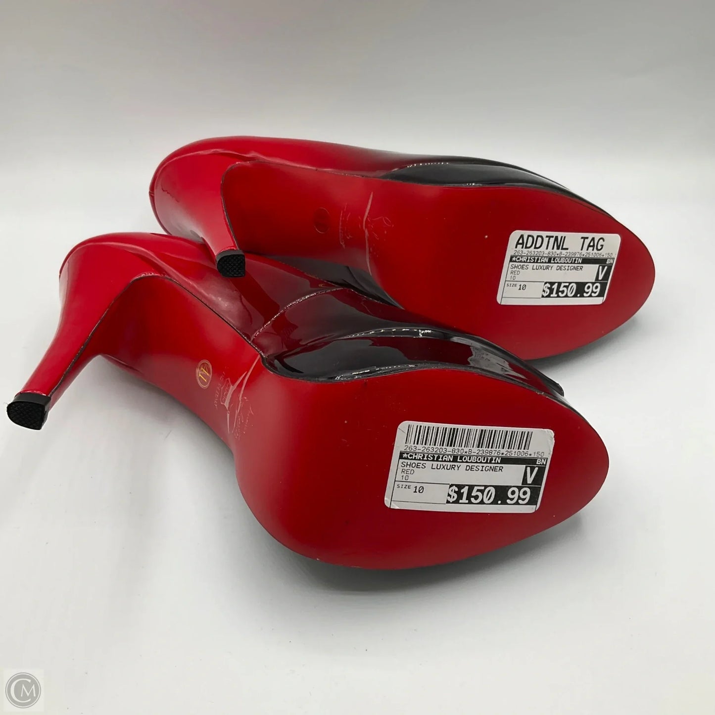 Shoes Luxury Designer By Christian Louboutin In Red, Size: 10