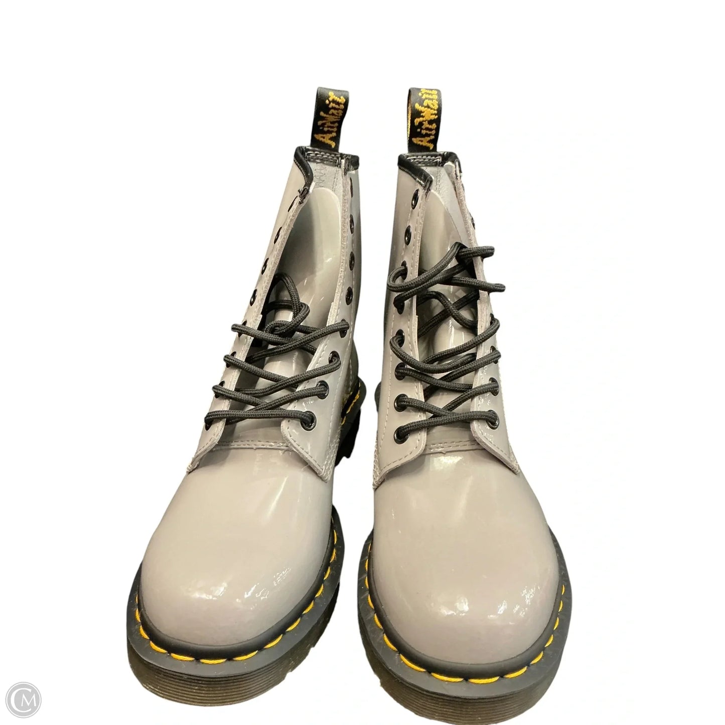 Boots Mid-calf Flats By Dr Martens In Grey, Size: 8