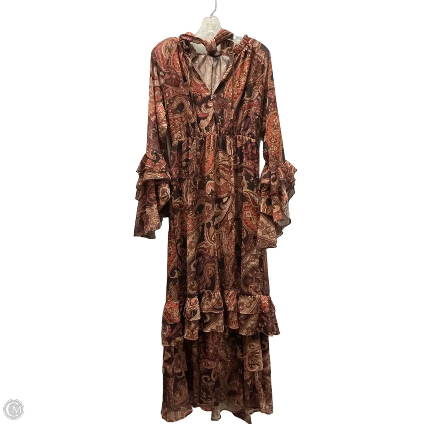 Dress Casual Maxi By Clothes Mentor In Brown, Size: L