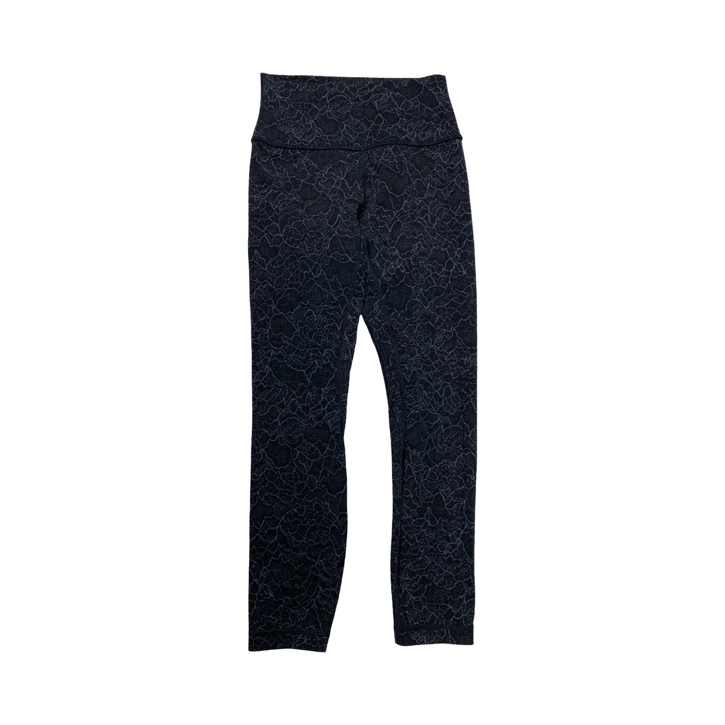Athletic Leggings By Lululemon In Black & Grey, Size:4